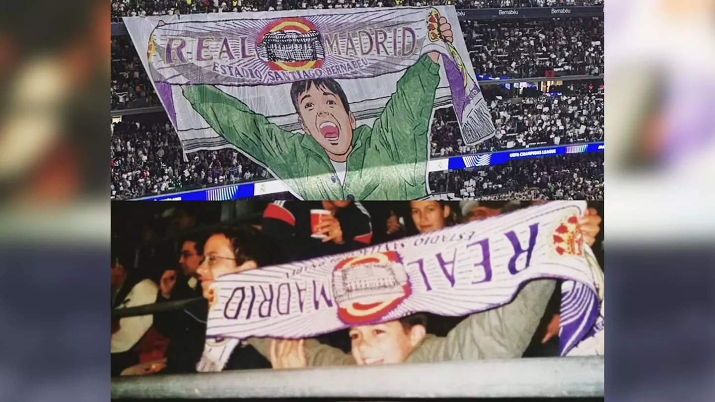 Tifo Real Madrid-Juventus: homenaje a Lucas Vázquez