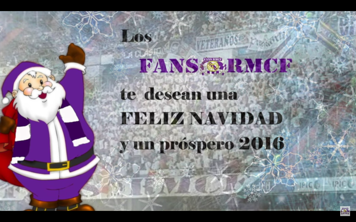 Vídeo felicitación navideña de la Grada FANS